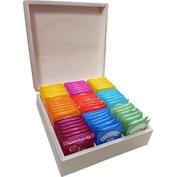 Čaj Hampstead Tea luxusní přírodní kazeta mix sáčků čajů 117ks - 9 druhů