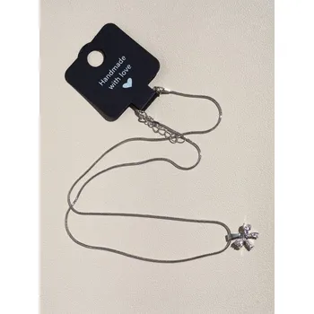 Souprava šperků Mosazný řetízek s přívěskem Mašlička – Zirkonový třpyt