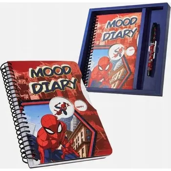 Zápisník DĚTSKÝ PAMÁTNÍK Spiderman SADA S PEREM, DENÍK NÁLAD