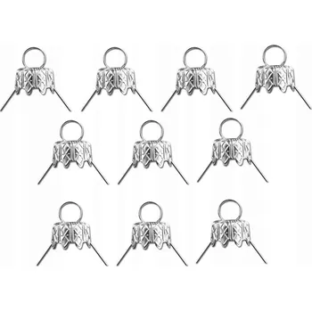 Vánoce Záponky na vánoční ozdoby HÁČKY 10 Ks 7mm stříbrné