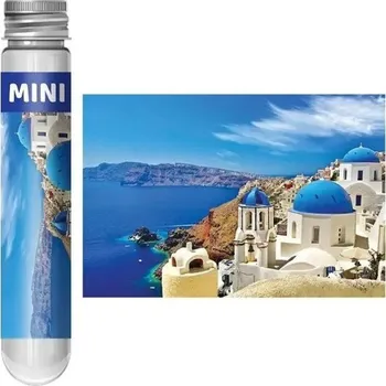 ostatní stavebnice Puzzle 150 dílků ve zkumavce 15 x 10 cm Vláček Sakura Egejské moře Řecko Romantické městečko Vzdělávací relaxační hračka pro rodinu