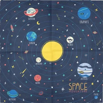 Papírový ubrousek Ubrousky Partydeco Kosmos 33x33 cm 20 kusů