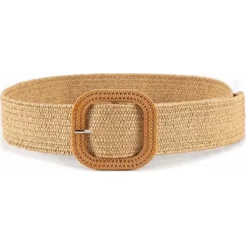 Opasek Pásek Sajbazar béžový pletený elastický univerzální