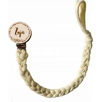 klip na dudlíky Pletený klip na dudlík s gravírovaným jménem - bavlna