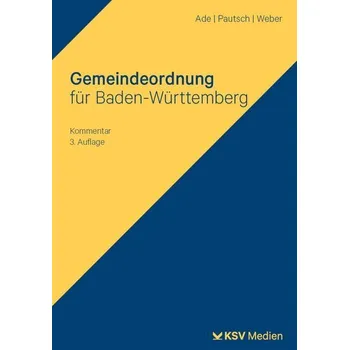 Gemeindeordnung für Baden-Württemberg - Ade, Klaus [DE] (2025, Brožovaná, KSV Mediengesellschaft)