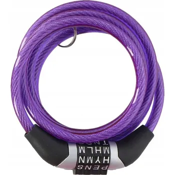 Zámek na kolo Dunlop - Zámek na kolo s kódem (Fialový)
