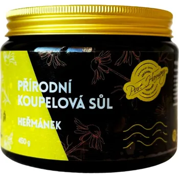 Koupelová sůl Přírodní sůl do koupele ve skle 450 g Heřmánek PURE HARMONY