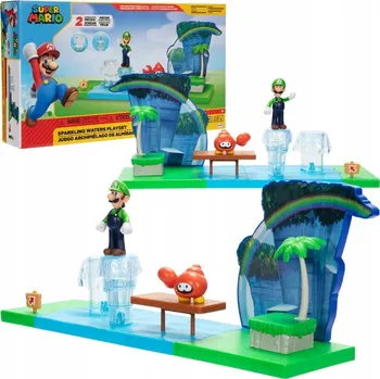 SUPER MARIO BROS ŠUMIVÉ VODY SADA NA HRANÍ HRA S FIGURKAMI LUIGI