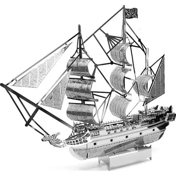 ostatní stavebnice 3D kovové puzzle Černá perla 10,2 x 8,3 x 3,12 cm Pirátská loď DIY model Laserem řezaná stavebnice Dekorace Hračka pro děti i dospělé