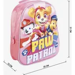 Dětský batoh Tlapková Patrola růžová s 3D efektem