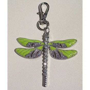Přívěsek na klíče Vážka – Zelený třpyt