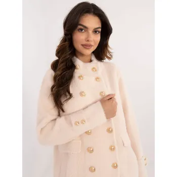 Dámský kabát Kabát MBM PL 4033.13X světle béžový jedna velikost