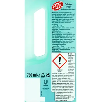 Čistič podlahy Savo podlahy a povrchy 750ml oceán