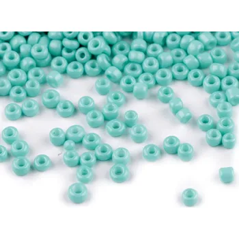 Rokajl 12/0 - 2 mm neprůhledný tyrkys sv. 50 g