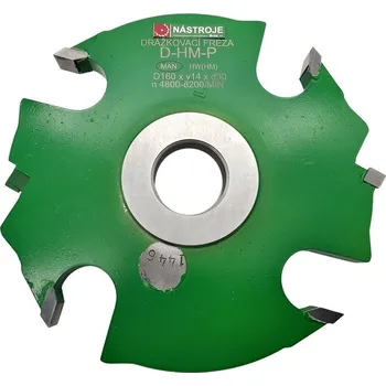 Fréza RH+ Drážkovací fréza SK D-HM-P D160 B14 d30 se 4 rovnými zuby s předřezy