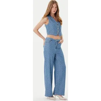 Dámské džíny Morgan Jeansy 252-PSTEL Modrá Wide Leg 42