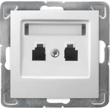 Elektrická zásuvka Zás.IMPRESIA dat.dv.GPK-2Y/KE/M bíl SCAME-CZ,s.r.o. 07-28-061-10601