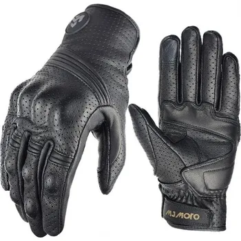 Moto rukavice Pánské kožené motocyklové rukavice z pravé kůže Letní retro rukavice na motokros Prodyšné vybavení na motorku Příslušenství XXL