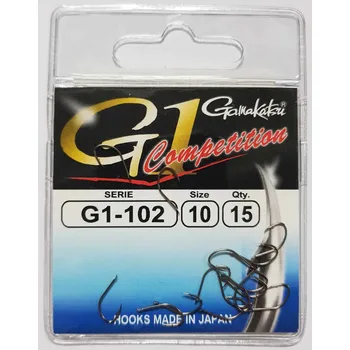 Rybářský háček Háčky s protihrotem Gamakatsu G1 102, 15 ks