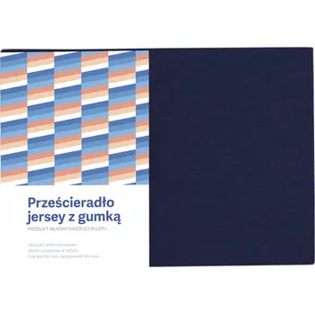 Prostěradlo PROSTĚRADLO JERSEY S GUMOU 160X200 TMAVĚ MODRÉ MATNÉ BAVLNĚNÉ HUSTÉ