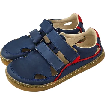 Chlapecká obuv Dětské otevřené barefoot tenisky LINDEN modrá 28