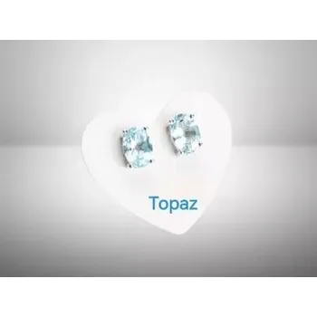 Náušnice Topazové náušnice 5×7 mm – fazetované kameny v elegantním provedení