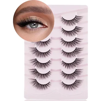 Umělé řasy Onlyall umělé řasy Fox Eye Cat Eye objemné načechrané dlouhé 7 párů F02