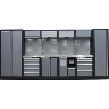 Sestava dílenského nábytku Procarosa PROFI L-II Pracovní deska: nerezová