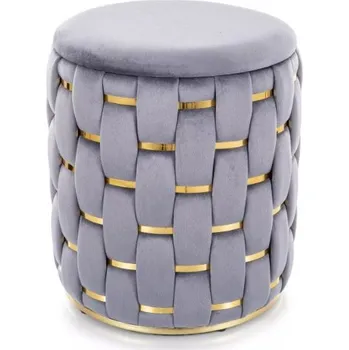 Taburet Taburet s úložným prostorem šedý TIARA VELVET