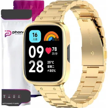 Pouzdro na mobilní telefon ŘEMÍNEK NÁRAMEK S POUZDRO PRO HODINKY XIAOMI REDMI WATCH 2 LITE PHONEO ZLATÝ