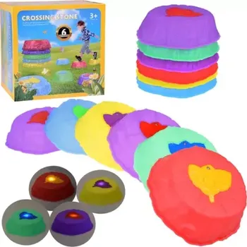 Světelná senzorická cesta - barevné kameny, 6 ks