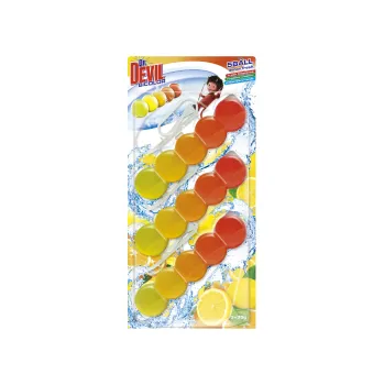 WC čistič Dr Devil WC bicolor (3ks/bli) Lemon