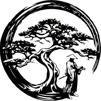 Kovová nástěnná dekorace 30 cm - Samuraj