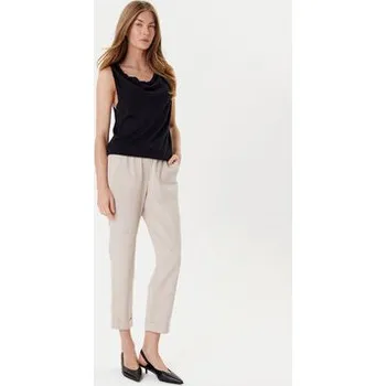 Dámské kalhoty Tatuum Kalhoty z materiálu Sudiki T2506.147 Béžová Slim Fit 38