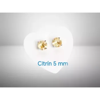 Náušnice Citrínové náušnice 5 mm – fazetované kameny v chirurgické oceli