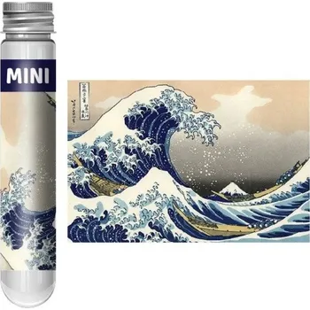 ostatní stavebnice Puzzle 150 dílků ve zkumavce 15 x 10 cm Japonsko Velká vlna u Kanagawy Slavné obrazy Hokusai Kreativní dárek Vánoční skládání