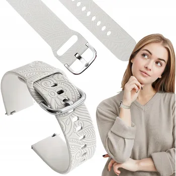 Příslušenství k chytrým hodinkám Řemínek pro Huawei Watch GT 4 Classic 41mm chytré hodinky krémový řemínek 18mm