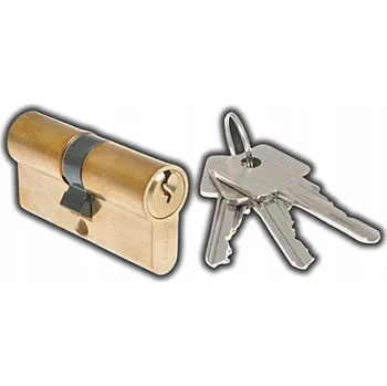 Vložka do dveří VLOŽKA ZÁMKU DO DVEŘÍ H6 30/40 MOSAZ, 3 KLÍČE