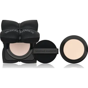 Make-up MUZIGAE MANSION Sleek Matt Cushion dlouhotrvající make-up v houbičce SPF 50+ + náhradní náplň odstín N19 2x15 g