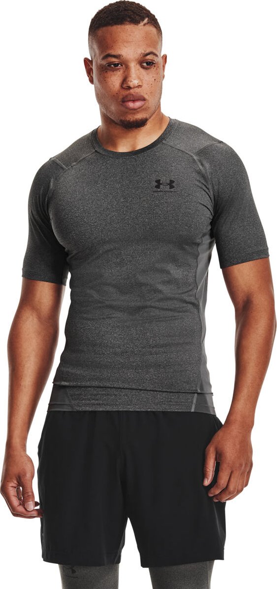 Pánské kompresní triko Under Armour HG Armour Comp SS velikost 3XL carbon heather