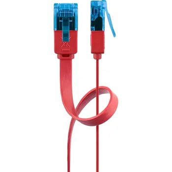 Síťový kabel Patchcord Goobay U/UTP 6a RJ45 / RJ45 3 m červený