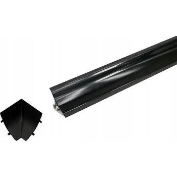 Podlahová lišta Vnitřní roh Hikora PVC 23 x 23, délka 2 cm, černý