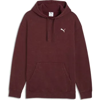 Pánská mikina Pánská Mikina PUMA ESS ELEVATED RELAXED WASH HOODIE FL 68804996 – Vínová M