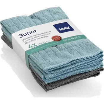 Utěrka KELA Utěrka univerzální sada 4ks SUPOR mikrovlákno zelená / šedá KL-12731