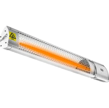 Přímotop NEO TOOLS Sálavý ohřívač 2000W, IP55, topné těleso zlatá halogenová lampa, dálkové ovládání, regulace výkonu 2 úrovně 90-030