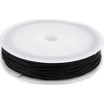 Pruženka / gumička kulatá Ø0,8 mm černá 10 ks