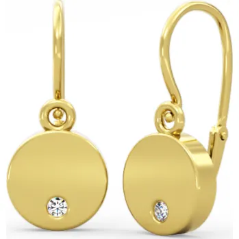 Náušnice Couple, Dětské náušnice Leny, žluté zlato se zirkonem, Brizura dětská, 585-66-3-0688.0Z00.0.00.001.14