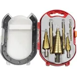 Vrtáky Triumf, stupňovité pr. 4,0 - 32,0 mm, vrtáky frézovací pr.3,0 - 8,0 mm, HSS-TiN (100-07890)