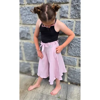 Dívčí sukně Kulišárny DÍVČÍ mušelínová kalhotová sukně POWDER VELIKOST: 164, DÉLKA: MINI- nad kolena