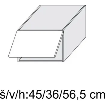 Kuchyňská skříňka Kuchyňská skříňka horní QUANTUM VANILA W6B 45 - grey